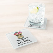 Grappig Retro Tiki Bar Party Glazen Onderzetter (Schuin)