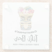 Grappig Retro Tiki Bar Party Glazen Onderzetter (Achterkant)