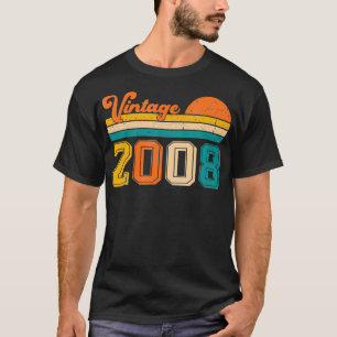 Grappig Retro Vintage 2008 13e Verjaardag 13 Jaar T-shirt