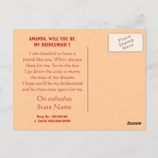 Grappig retro voorstel briefkaart (Achterkant)