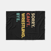 Grappig retro worstelen sorry kan niet afscheid ne fleece deken (Voorkant (Horizontaal))