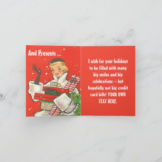 Grappig  retro Xmas. (Binnen)