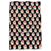 Grappig Retro Zwart Sinterklaas Gezicht Kerstcadea Medium Cadeauzakje (Voorkant)