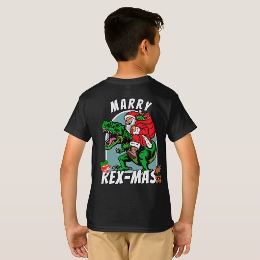 Grappig REX-Max Kerst Kind T-shirt (Achterkant volledig)