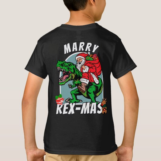 Grappig REX-Max Kerst Kind T-shirt (Achterkant)