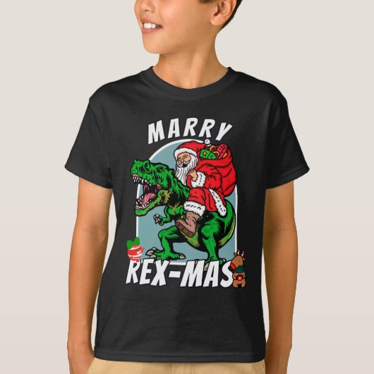 Grappig REX-Max Kerst Kind T-shirt (Voorkant)