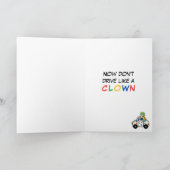 Grappig rijexamen Gefeliciteerd Kaart Clown Joke (Binnen)