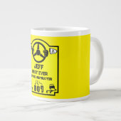 Grappig rijinstructeur cadeau grote koffiekop (Voorkant rechts)