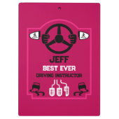 Grappig rijinstructeur cadeau klembord (Achterkant)