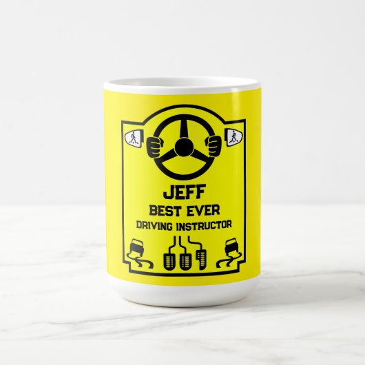 Grappig rijinstructeur cadeau koffiemok (Center)
