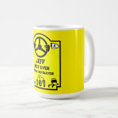 Grappig rijinstructeur cadeau koffiemok (Voorkant rechts)