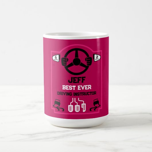 Grappig rijinstructeur cadeau koffiemok (Center)