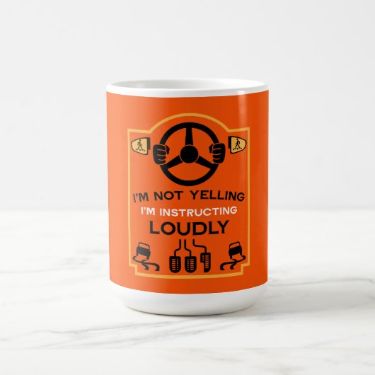 Grappig rijinstructeur cadeau koffiemok (Center)
