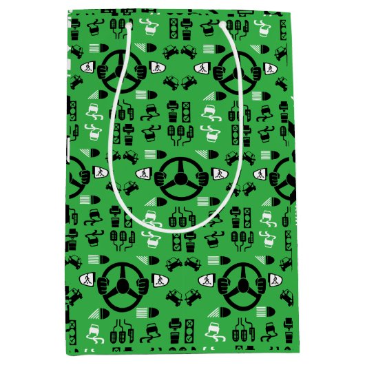 Grappig rijinstructeur cadeau medium cadeauzakje (Voorkant)