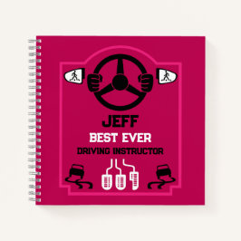 Grappig rijinstructeur cadeau notitieboek