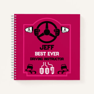 Grappig rijinstructeur cadeau notitieboek