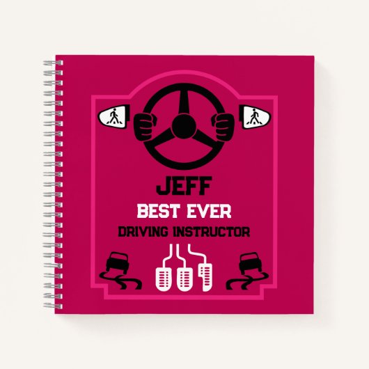 Grappig rijinstructeur cadeau notitieboek (Voorkant)