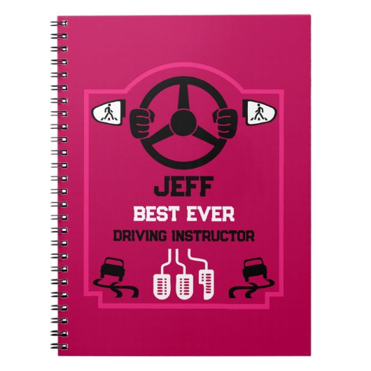 Grappig rijinstructeur cadeau notitieboek (Voorkant)