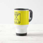 Grappig rijinstructeur cadeau reisbeker (Voorkant rechts)