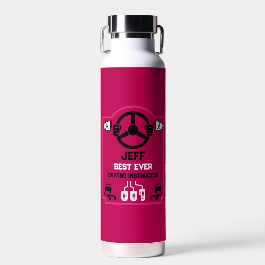 Grappig rijinstructeur cadeau waterfles (Voorkant)