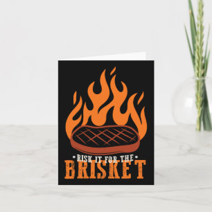 Grappig risico voor de Brisket Grilling BBQ Kaart