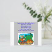 grappig ritme van flatulentie briefkaart (Staand voorkant)