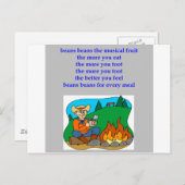 grappig ritme van flatulentie briefkaart (Voorkant / Achterkant)