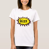 Grappig ‘Rizz’ Dames Wit T-shirt - Gen Z Humor, (Voorkant)