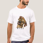 Grappig Rizz T-Shirt Verbaasd Hond (Voorkant)