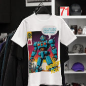 Grappig Robot Comic Book Art Style Gepersonaliseer T-shirt