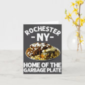 Grappig Rochester Ny Garbage Plate Cadeau Cool New Kaart (Gele Bloem)