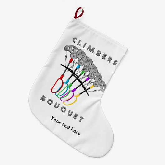 Grappig Rock Klimboeket Grote Kerstsok (Voorkant (Hangend))