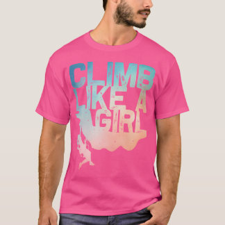 Grappig Rock Klimmen Ontwerp voor Meisjes Vrouwen T-shirt