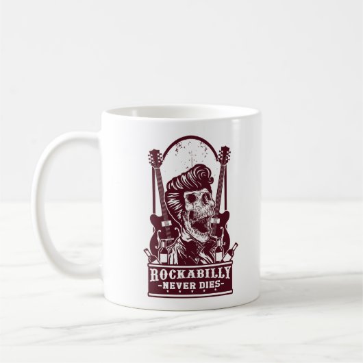 Grappig Rockabilly Skelet Koffiemok (Links)