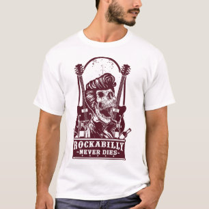 Grappig  Rockabilly Skelet T-shirt