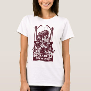 Grappig Rockabilly Skelet T-shirt