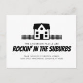Grappig Rockin' in de buitenwijken We hebben verhu Aankondigingskaart (Voorkant)