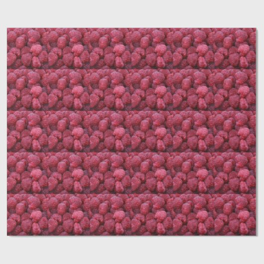 Grappig, rode frambozen, aangepast cadeaupapier (Vlak)