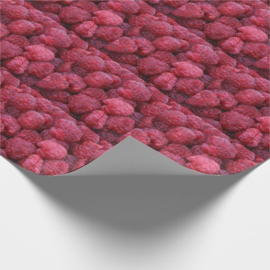 Grappig, rode frambozen, aangepast cadeaupapier (Hoek)