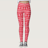 Grappig rode, lelijke leggings voor het zoompatroo (Voorkant)