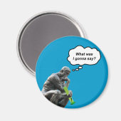 Grappig Rodin Thinker beeld - wat zou ik zeggen? Magneet (Voorkant / Achterkant)