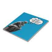 Grappig Rodin Thinker Statue - Pizza of Thai Food? Tegeltje (Zijkant)