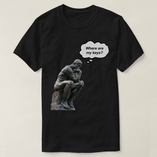 Grappig Rodin's dikkere beeld - waar zijn mijn sle T-shirt (Design voorkant)