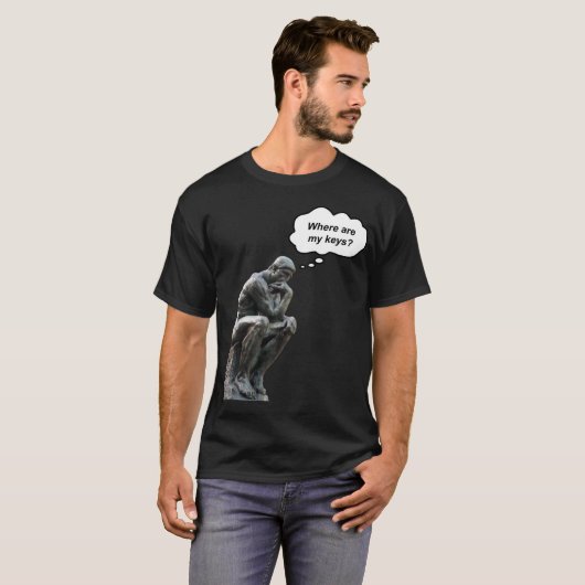 Grappig Rodin's dikkere beeld - waar zijn mijn sle T-shirt (Voorkant volledig)