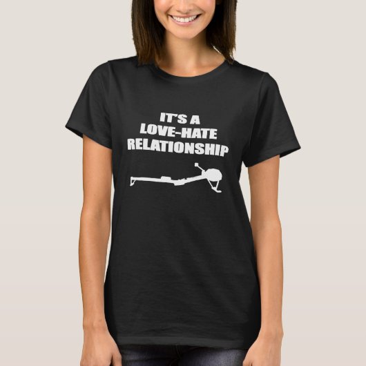 Grappig roeien Erg Crew Shirt LoveHate Relatie (Voorkant)