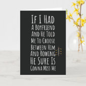 Grappig Roeien Kaarten Boat Dames Rowboat Racing O (Gele Bloem)