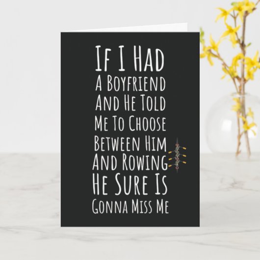 Grappig Roeien Kaarten Boat Dames Rowboat Racing O (Gele Bloem)