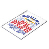 Grappig roeien we hebben meer bemanningsteam gedaa notitieboek (Linkerzijde)