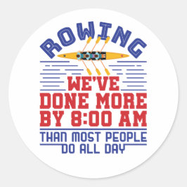 Grappig roeien we hebben meer bemanningsteam gedaa ronde sticker
