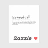 Grappig roeien woordenboek definitie aseptisch sticker (Vel)